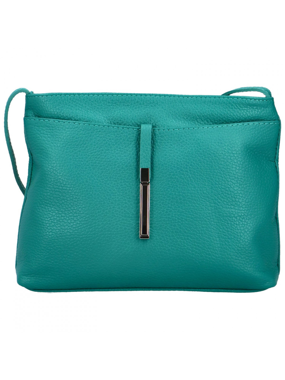Trendy dámská malá kožená crossbody Simona tyrkysová