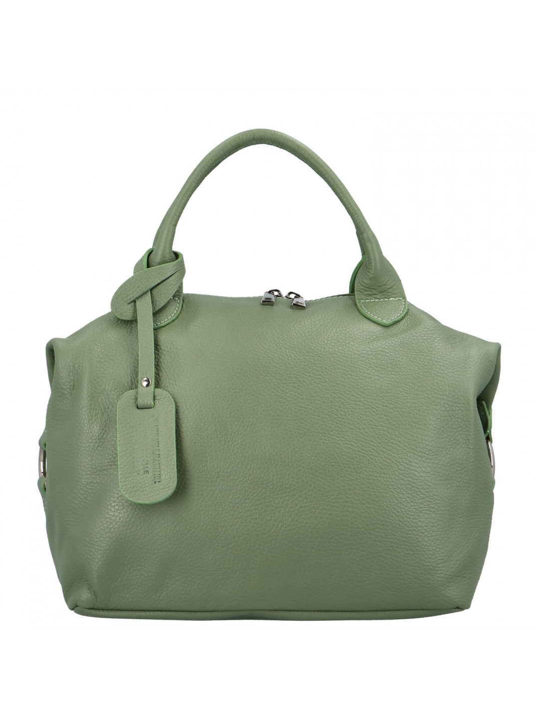 Dámská kožená kabelka do ruky zelená – Delami Lorelei