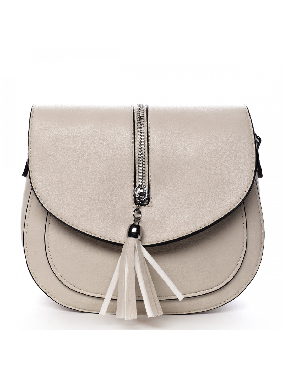 Stylová crossbody kabelka s třásněmi Federica béžová