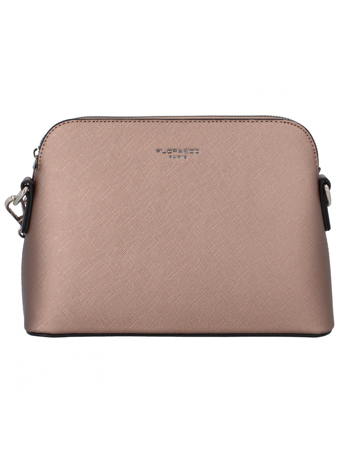 Universální dámská koženková crossbody Adela měděná metalíza