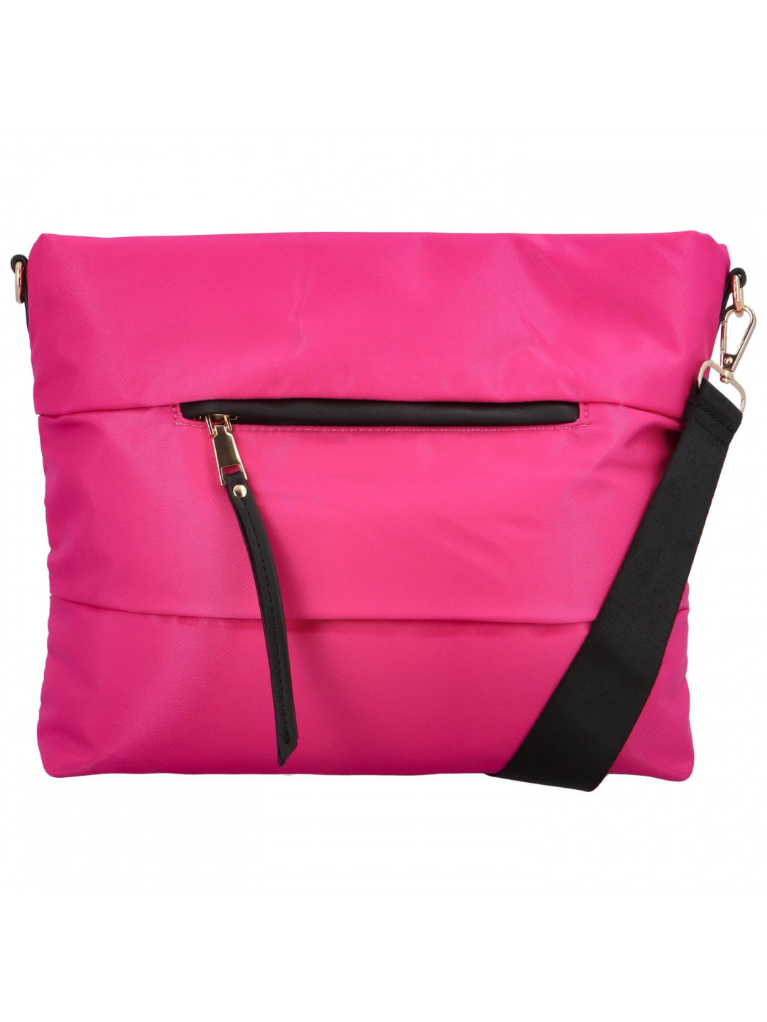 Trendová dámská látková crossbody Rosa fuchsiová
