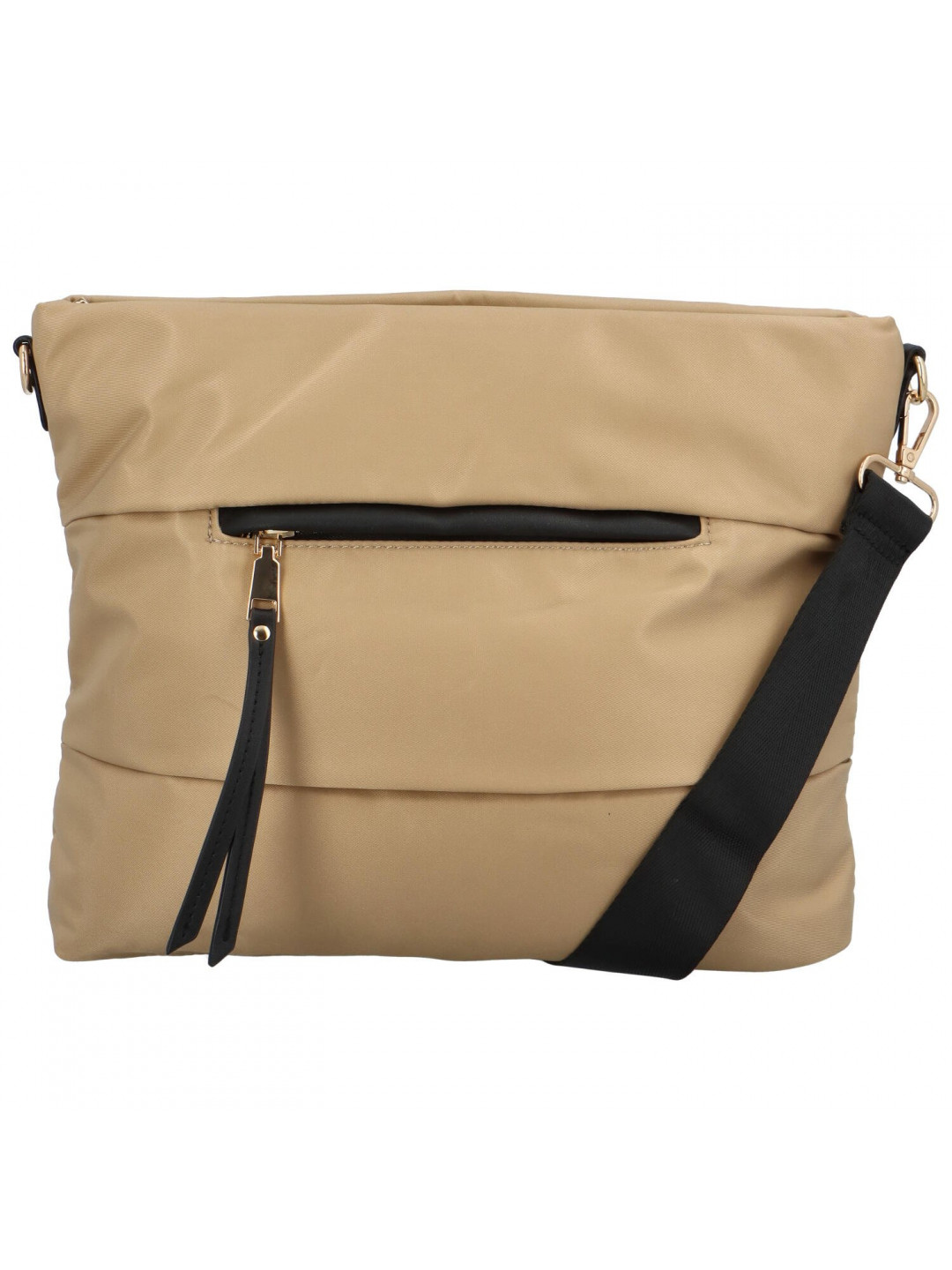 Trendová dámská látková crossbody Rosa světle béžová