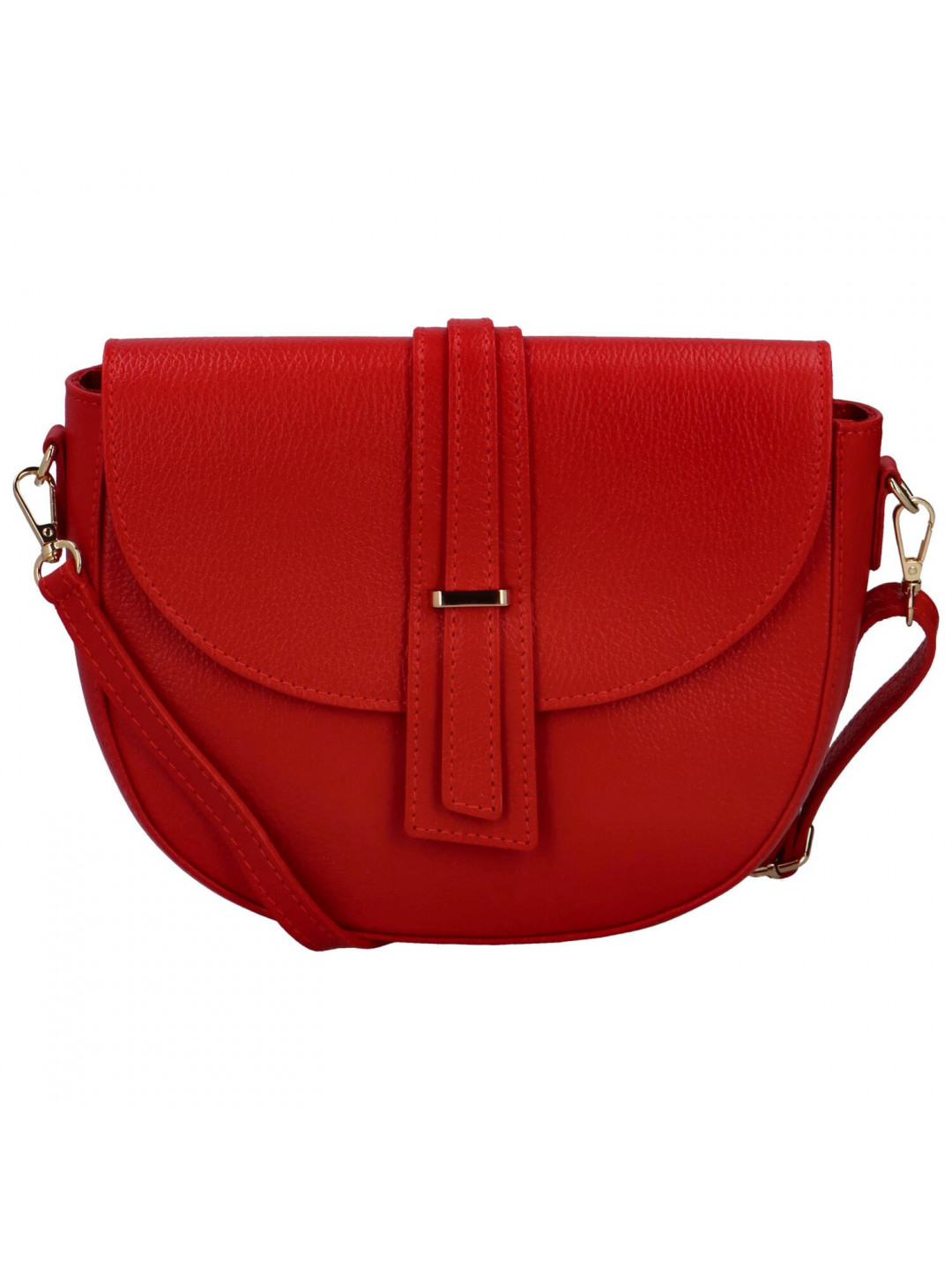 Dámská kožená crossbody kabelka červená – Delami Putax