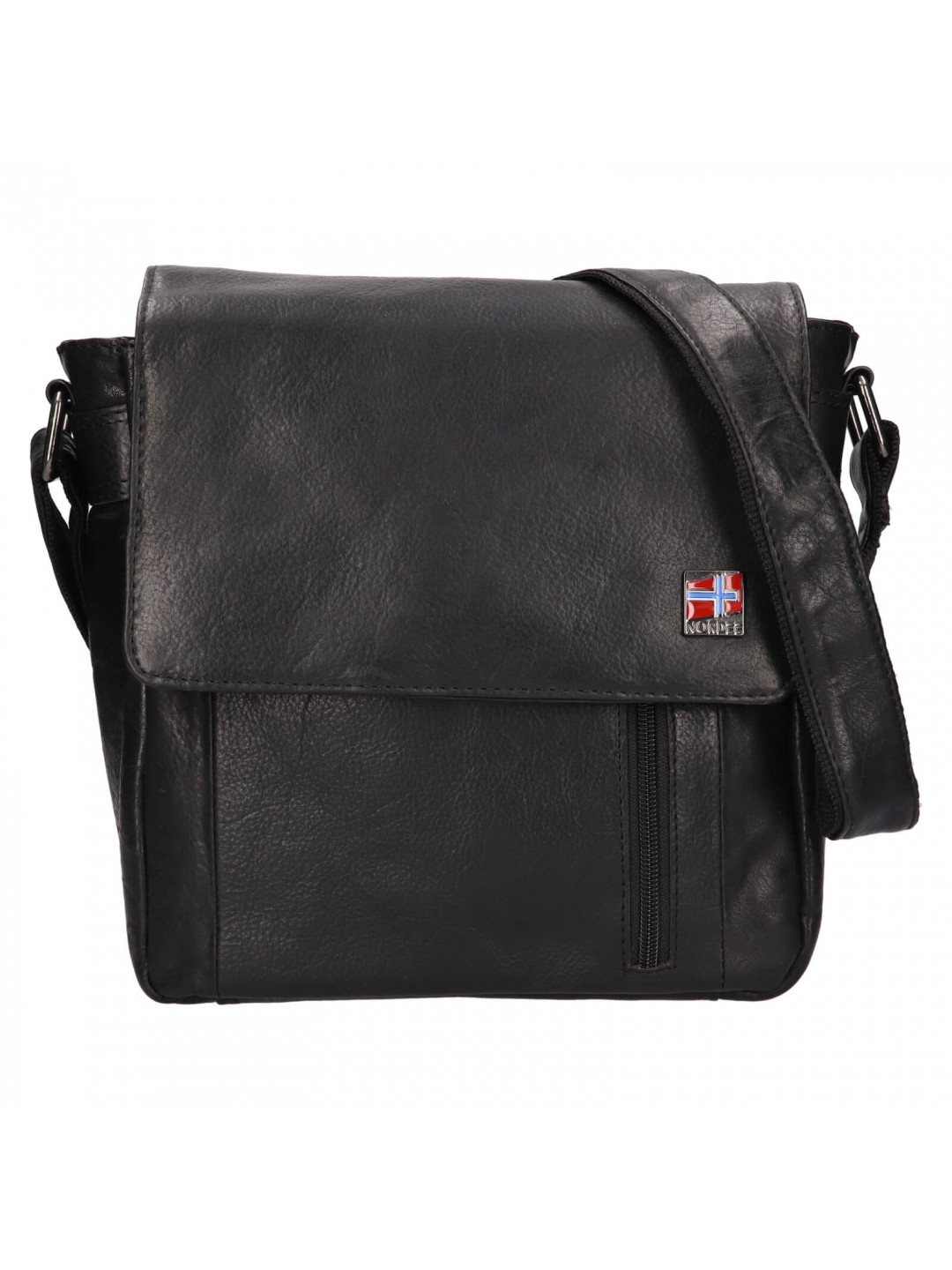 Pánská kožená taška přes rameno Nordee Davides – černá