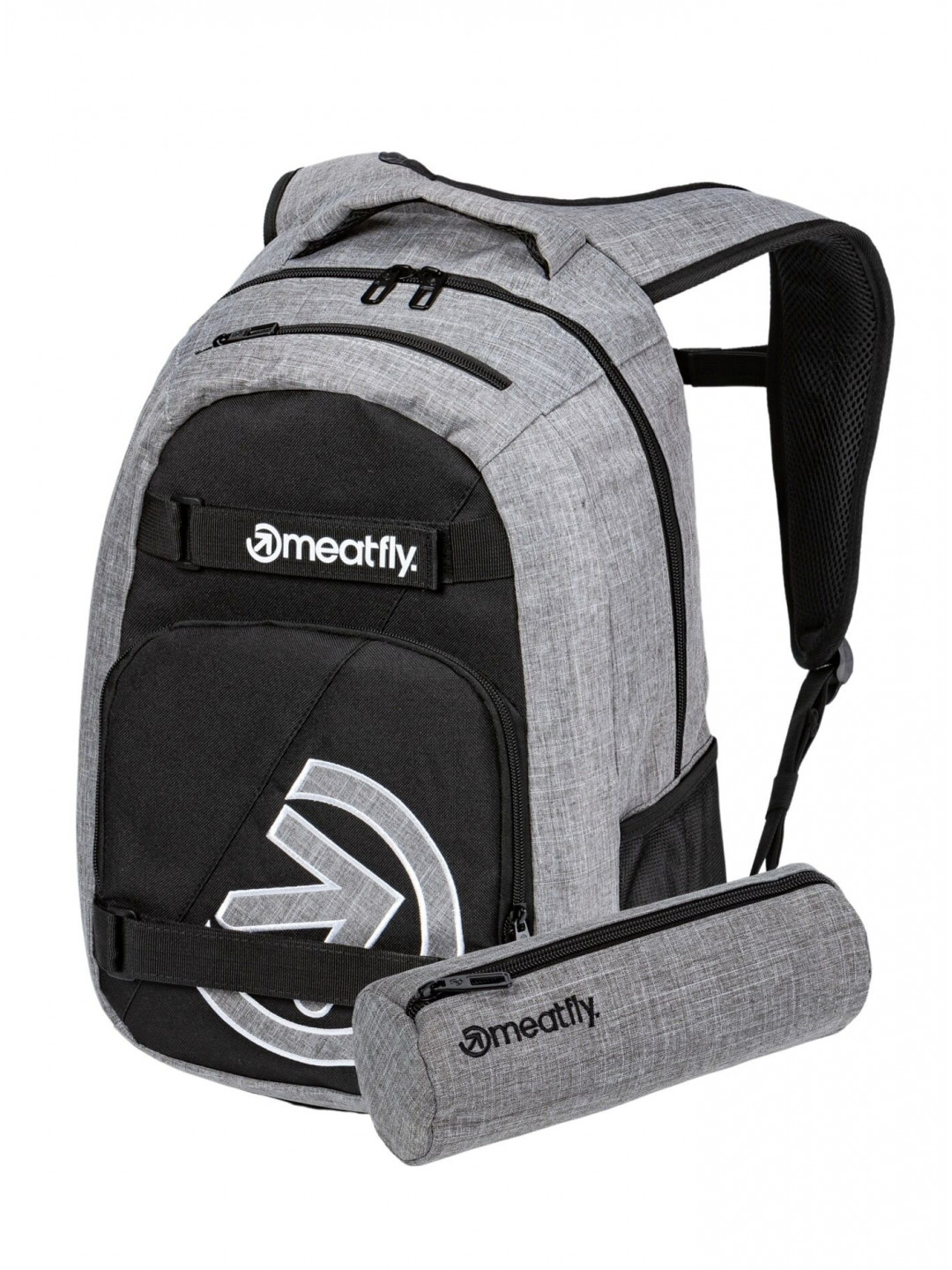 Meatfly batoh Exile Black Grey Heather 24 L Černá Objem 24 L