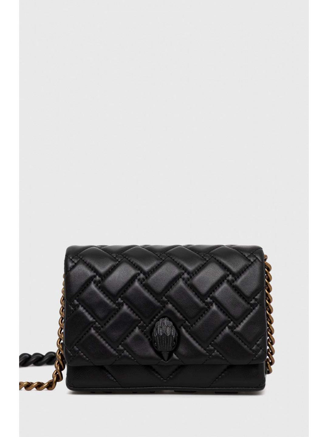 Kožená psaníčko Kurt Geiger London černá barva