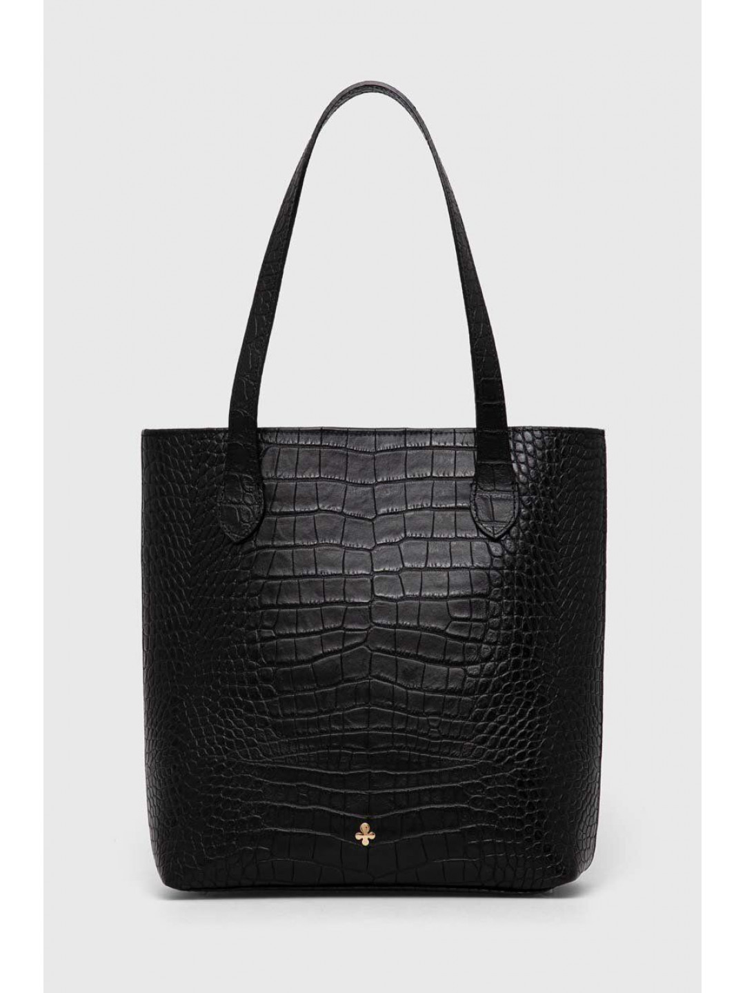 Kožená shopper taška Lilou Mini Coco Jane černá barva SHOP MED COCJAN