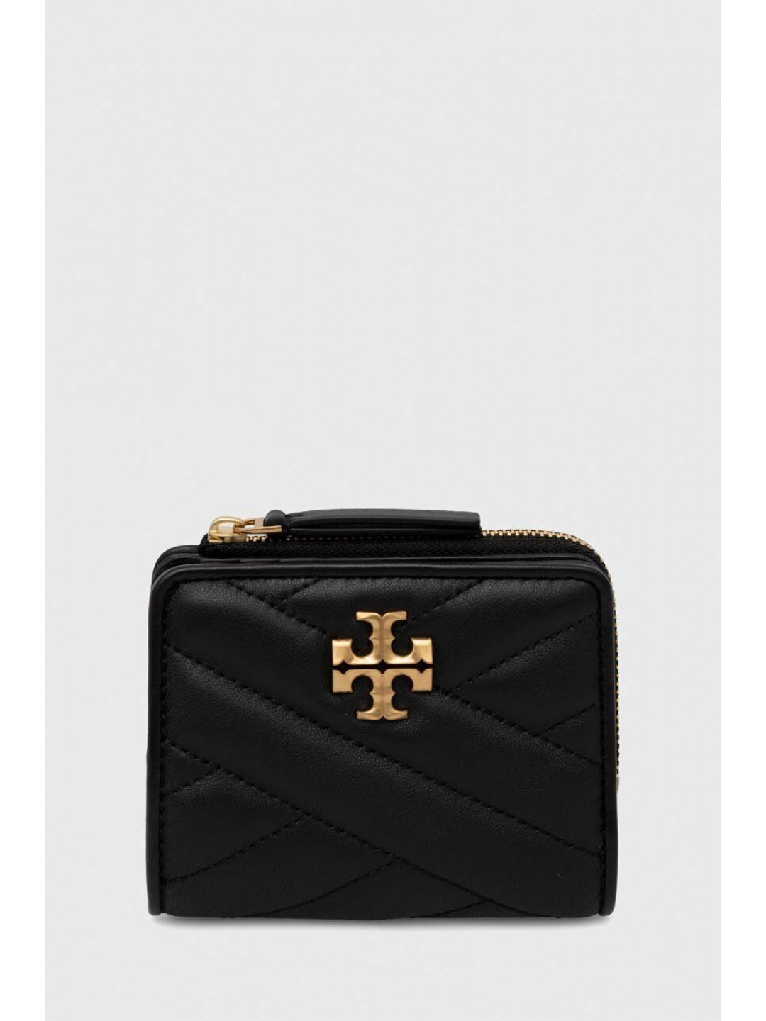 Kožená peněženka Tory Burch černá barva