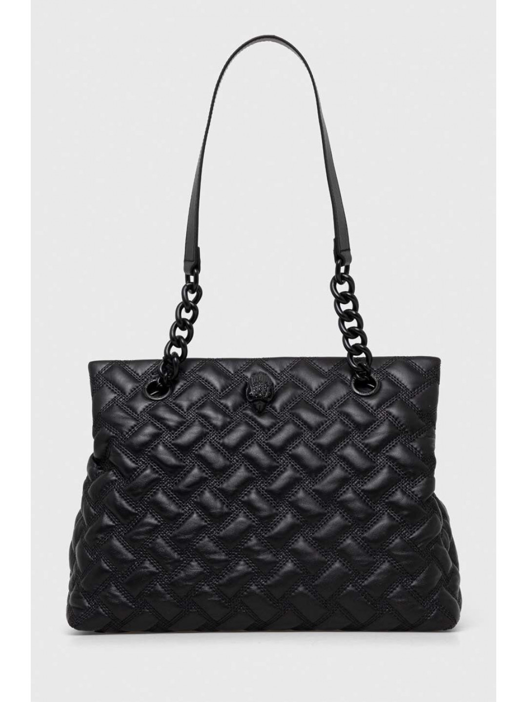 Kožená kabelka Kurt Geiger London černá barva