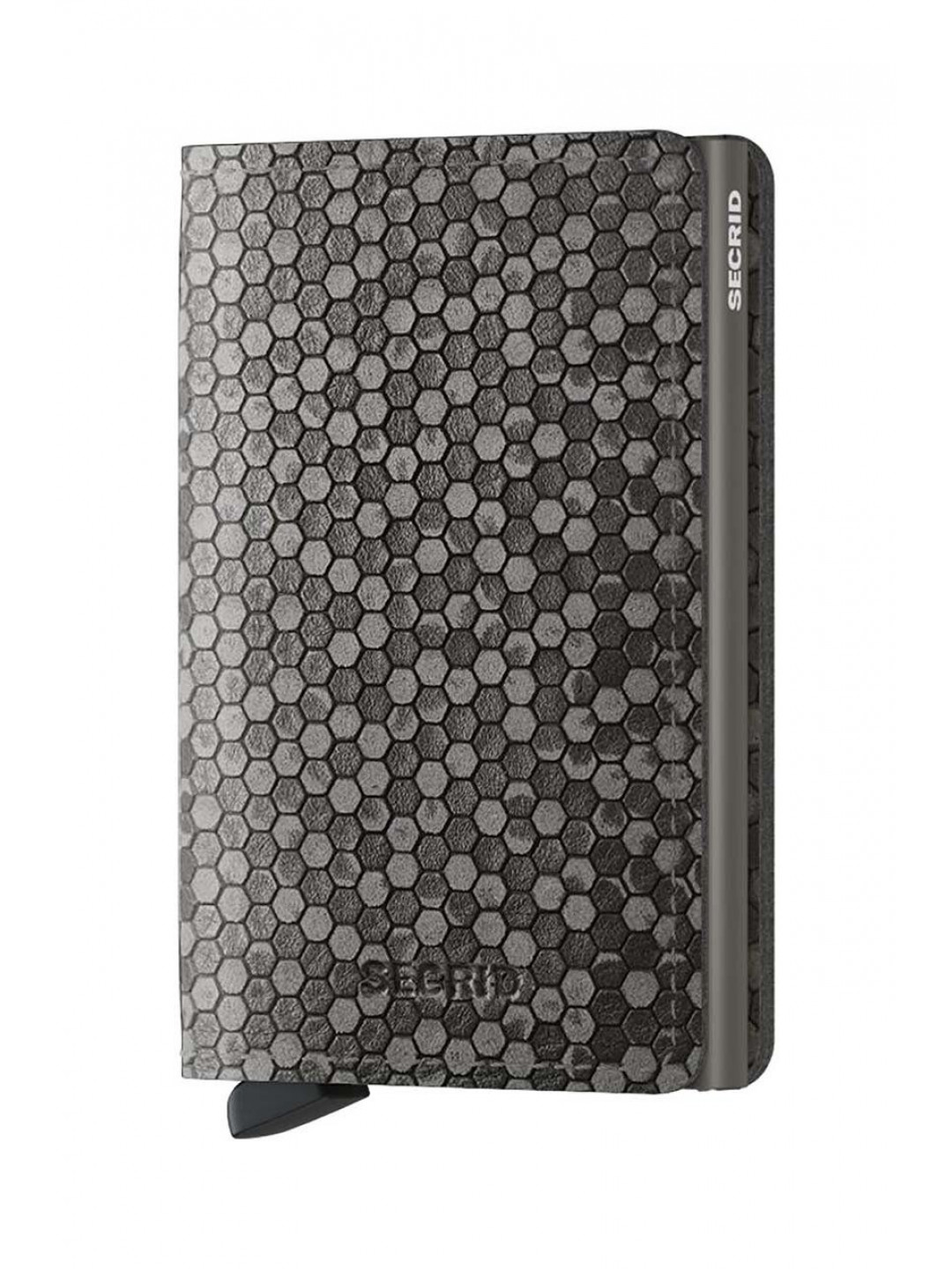 Kožená peněženka Secrid Slimwallet Hexagon Grey šedá barva