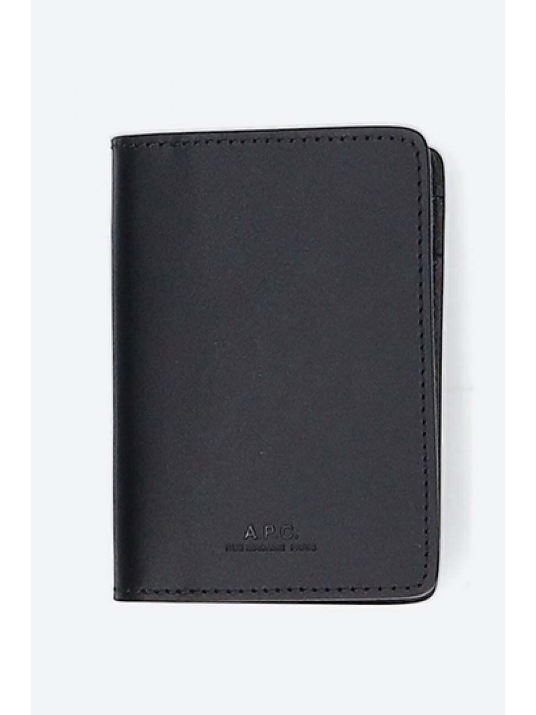 Kožené pouzdro na karty A P C Stefan černá barva PXAWV H63158-BLACK