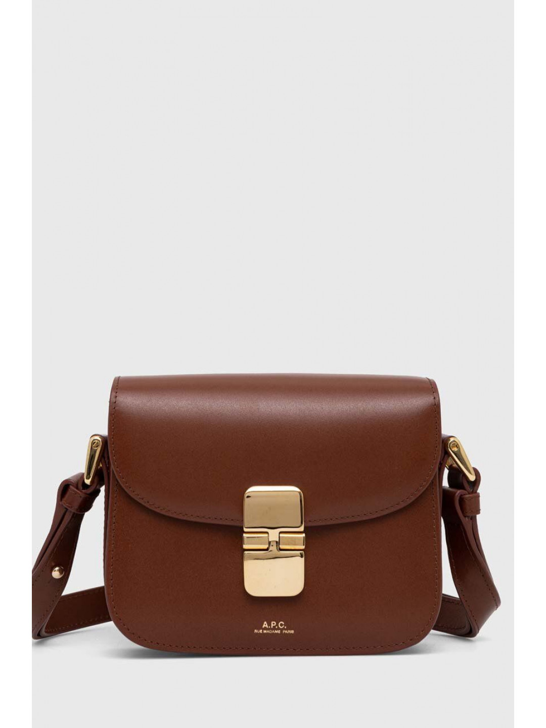 Kožená kabelka A P C Sac Grace Mini PXBMW-F61515 BLACK černá barva