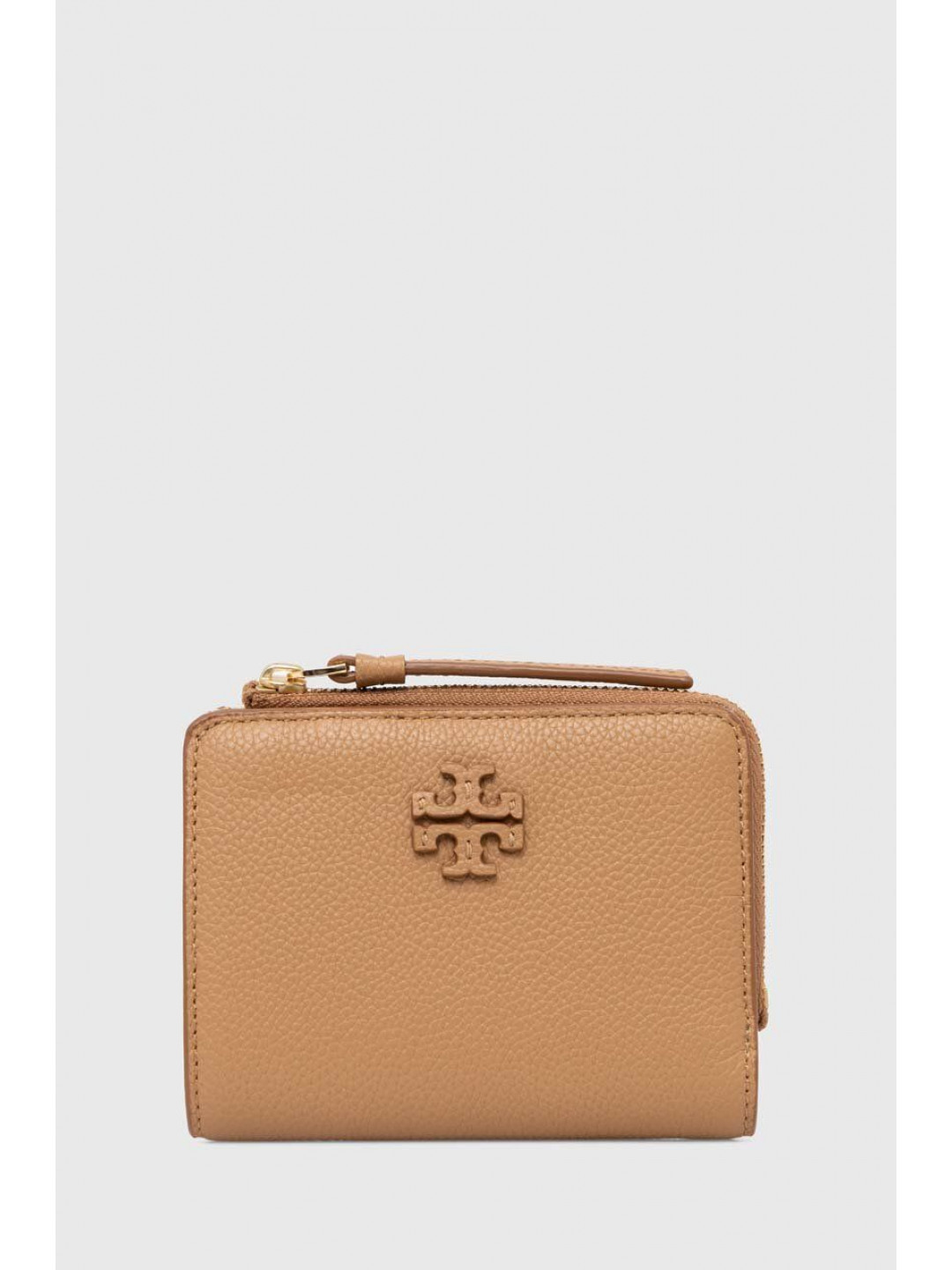 Kožená peněženka Tory Burch McGraw Bi-Fold hnědá barva 158904 227