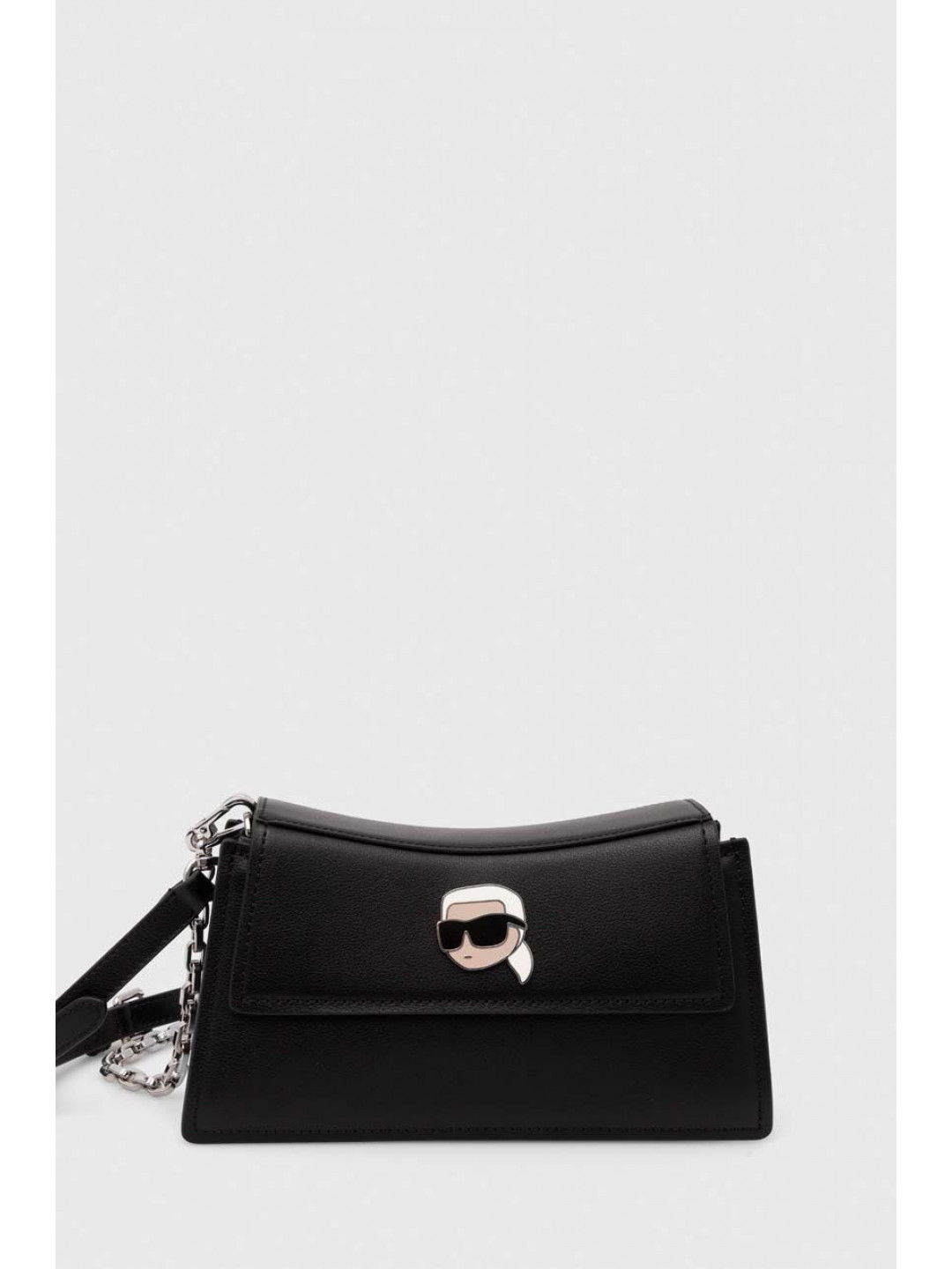 Kožená kabelka Karl Lagerfeld černá barva 245W3053
