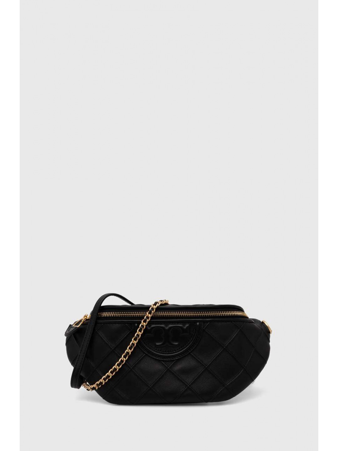 Kožená ledvinka Tory Burch Fleming Soft černá barva 160132 001