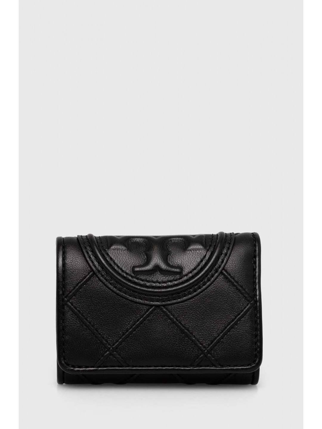 Kožená peněženka Tory Burch Fleming Soft Small černá barva 156558 001