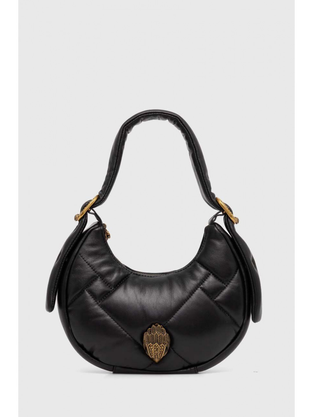 Kožená kabelka Kurt Geiger London KENSINGTON PUFF SM HOBO černá barva 2711400109