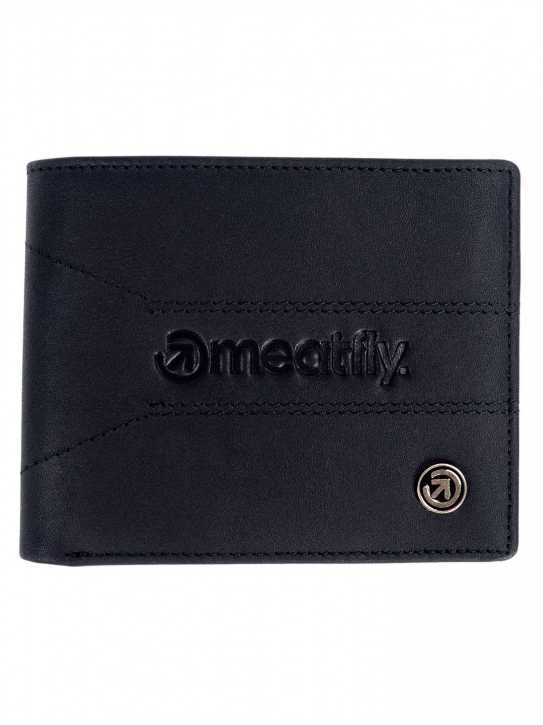 Meatfly kožená peněženka Zac Premium Black Černá Velikost One Size