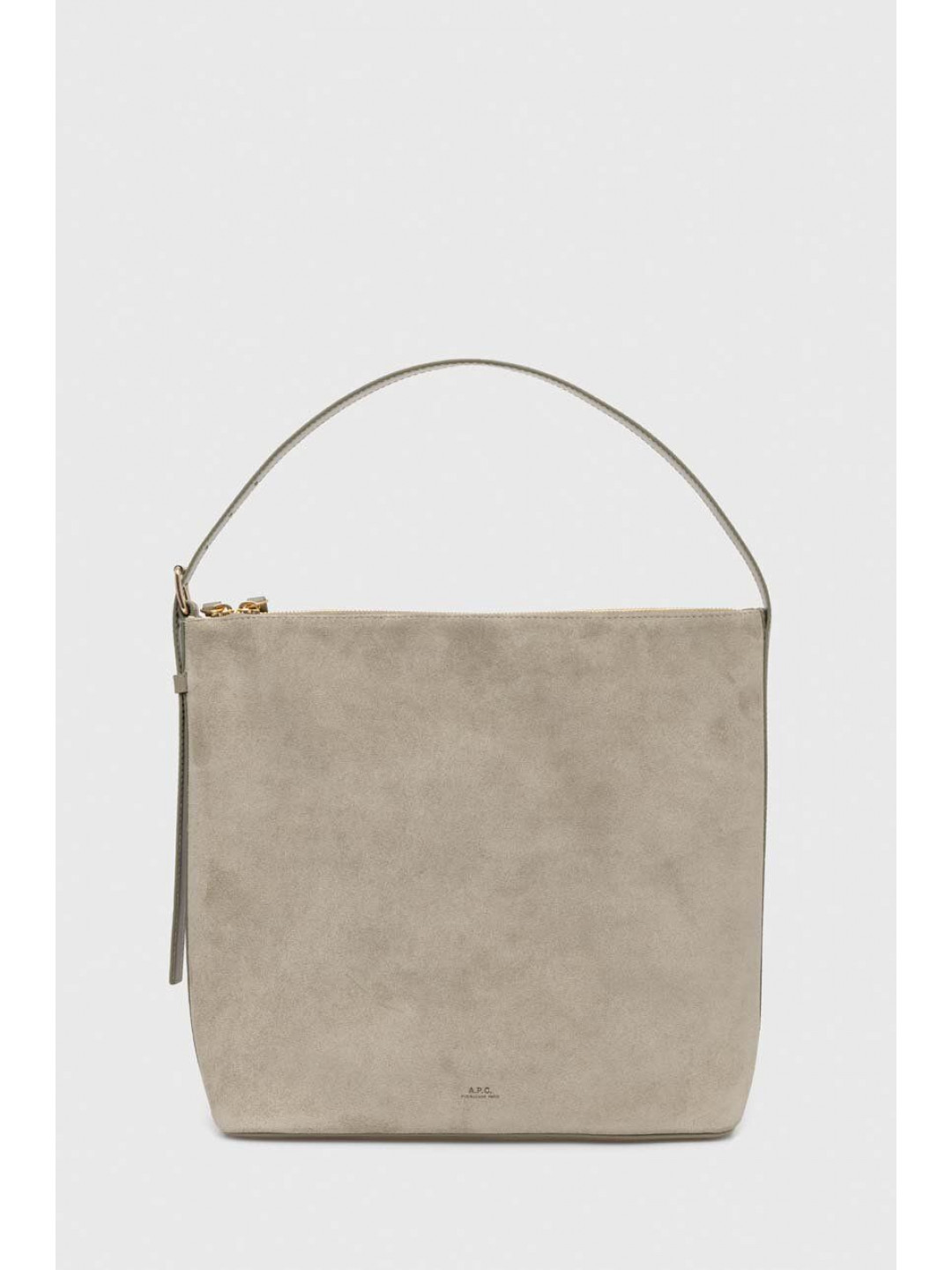 Semišová kabelka A P C sac vera zelená barva PXCAL F61902
