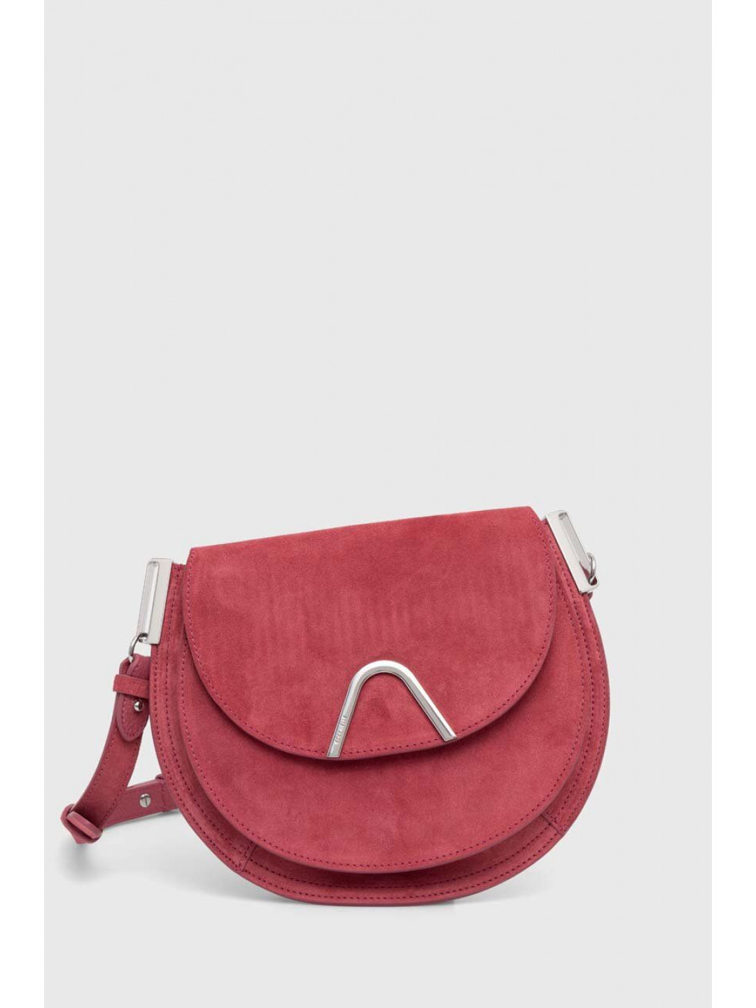 Kožená kabelka Coccinelle COCCINELLESUNUP SUEDE růžová barva E1 QKG 15 01 01