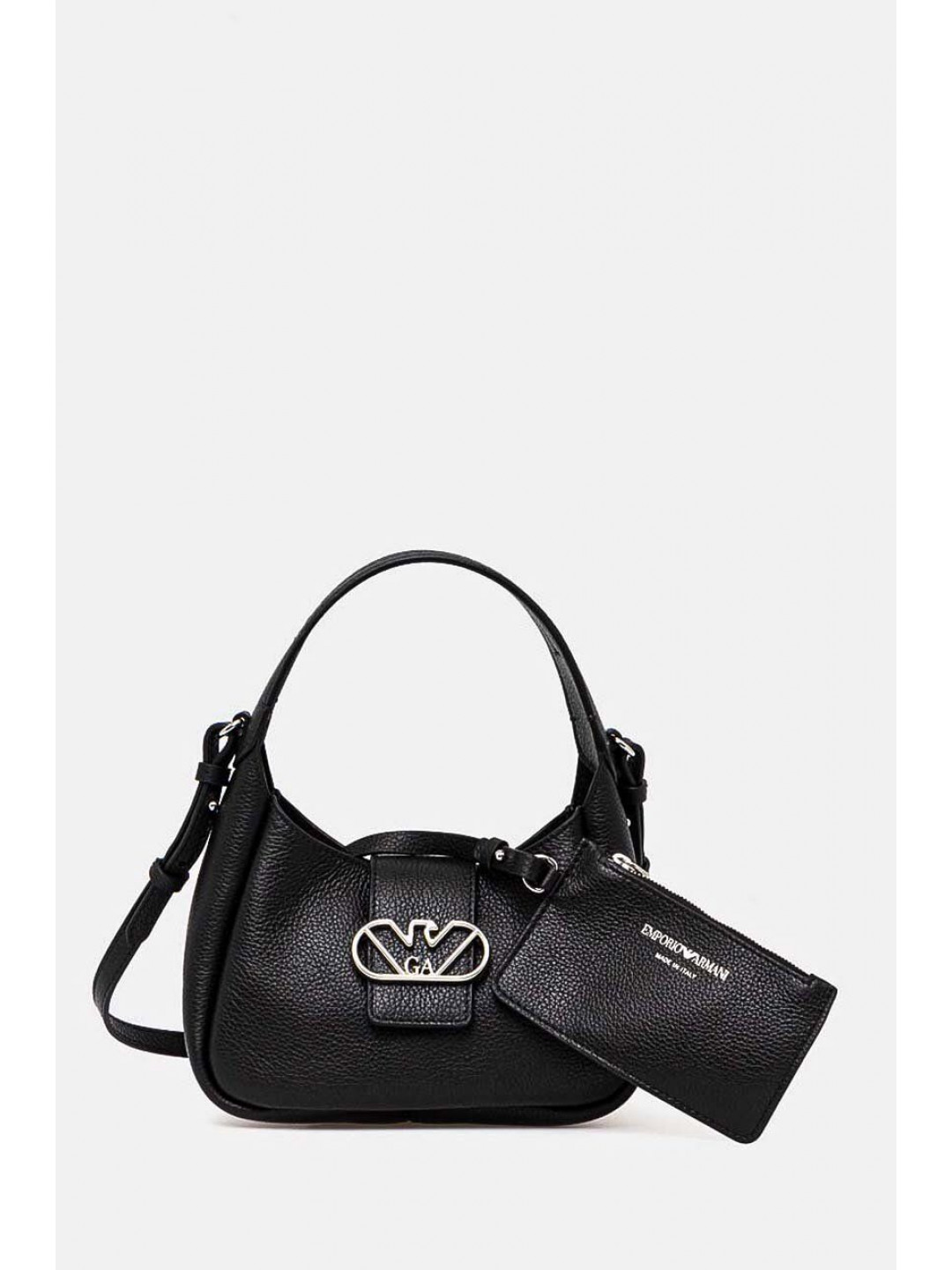 Kožená kabelka Emporio Armani černá barva Y3E235 YWQ9X