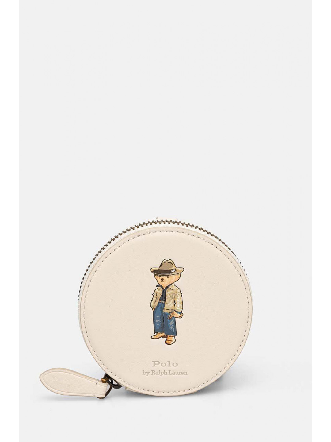 Kožená peněženka Polo Ralph Lauren béžová barva 427943237