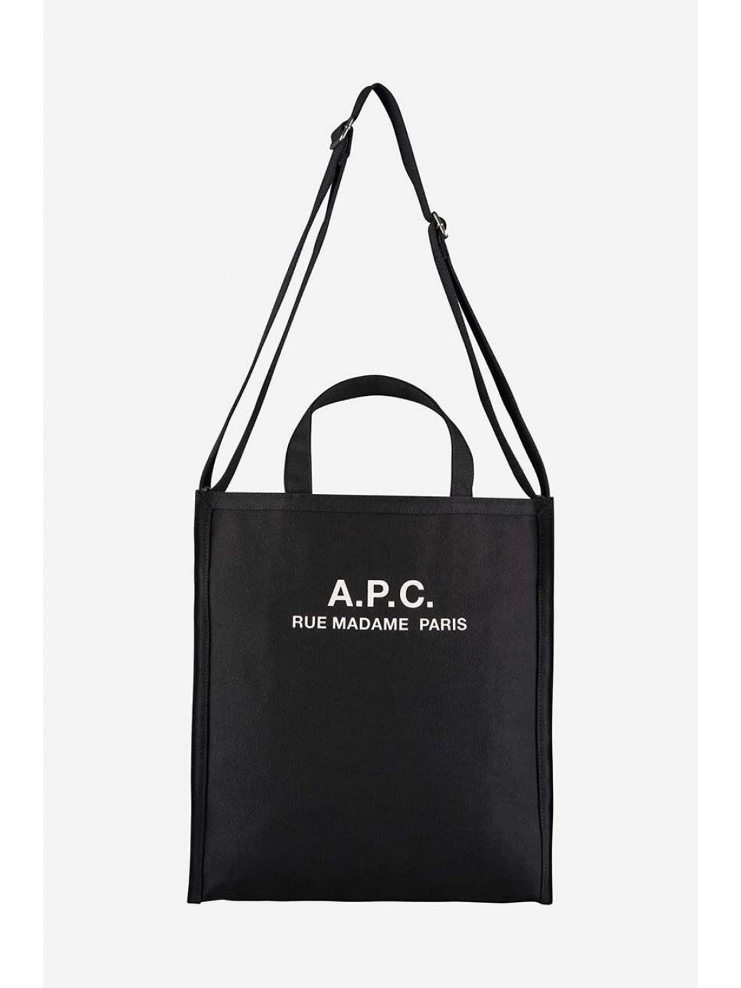 Taška A P C A P C Cabas Recuperation CODBM-H61318 BLACK černá barva