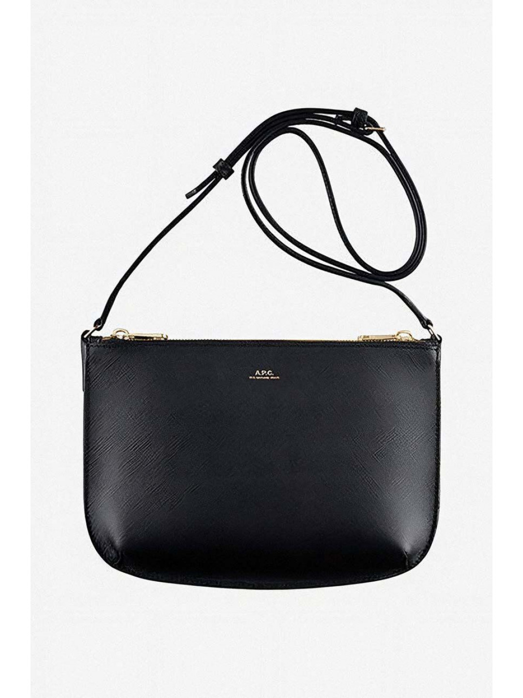 Kožená kabelka A P C Sac Sarah PXBJQ-F61404 BLACK černá barva