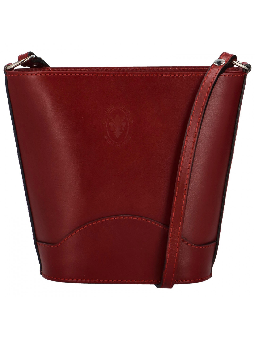 Dámská malá kožená crossbody Elvire vínová