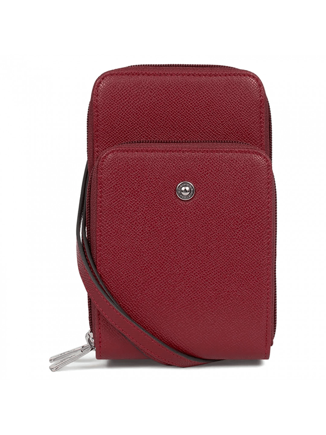 Dámská kabelka na mobil a doklady Hexagona Diana – tmavě červená