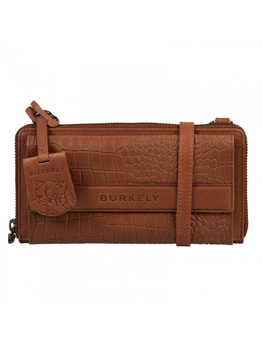 Dámská kožená crossbody kabelka s peněženkou Burkely Samanta – koňak