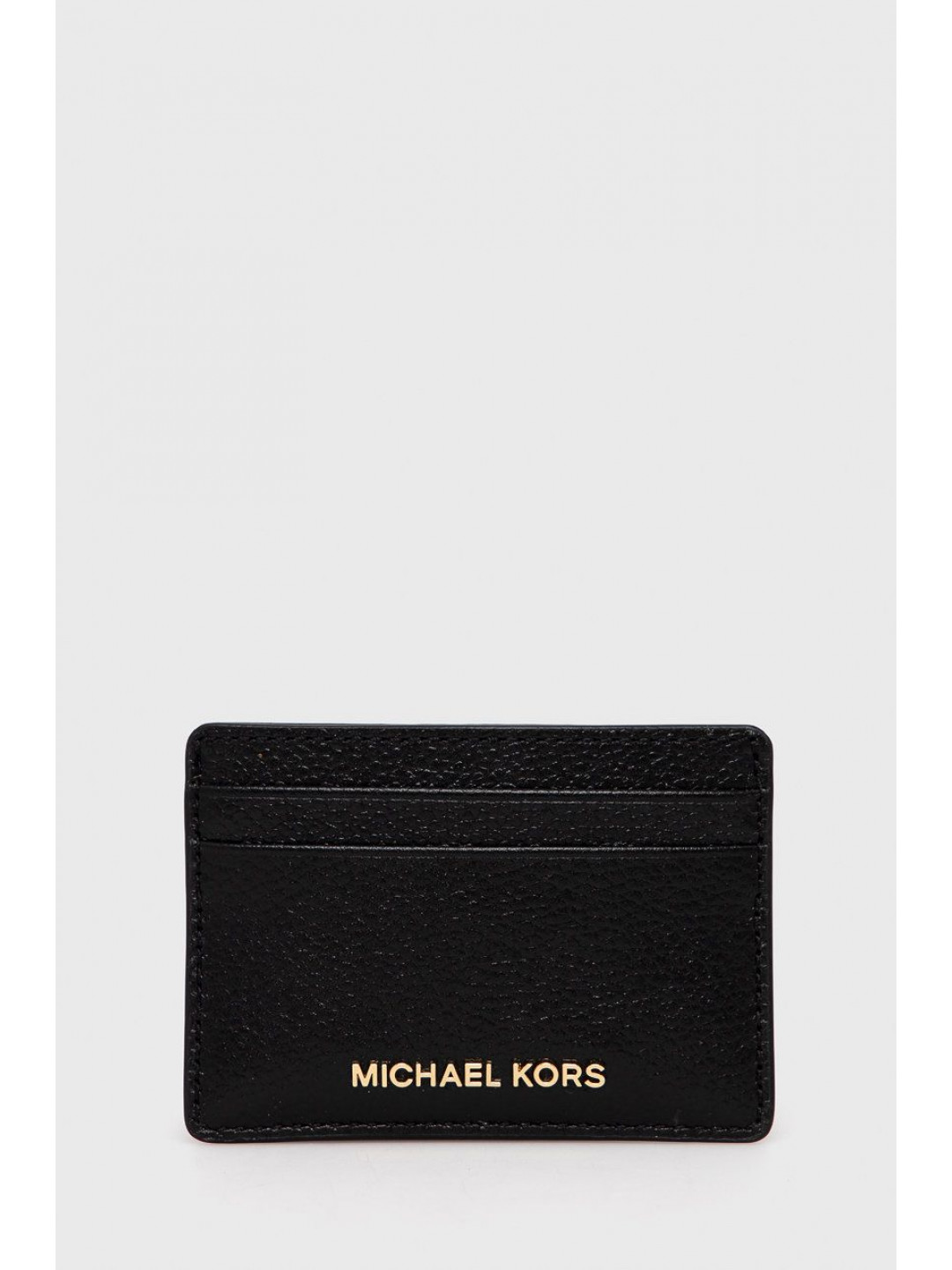 Kožené pouzdro na karty MICHAEL Michael Kors dámský černá barva