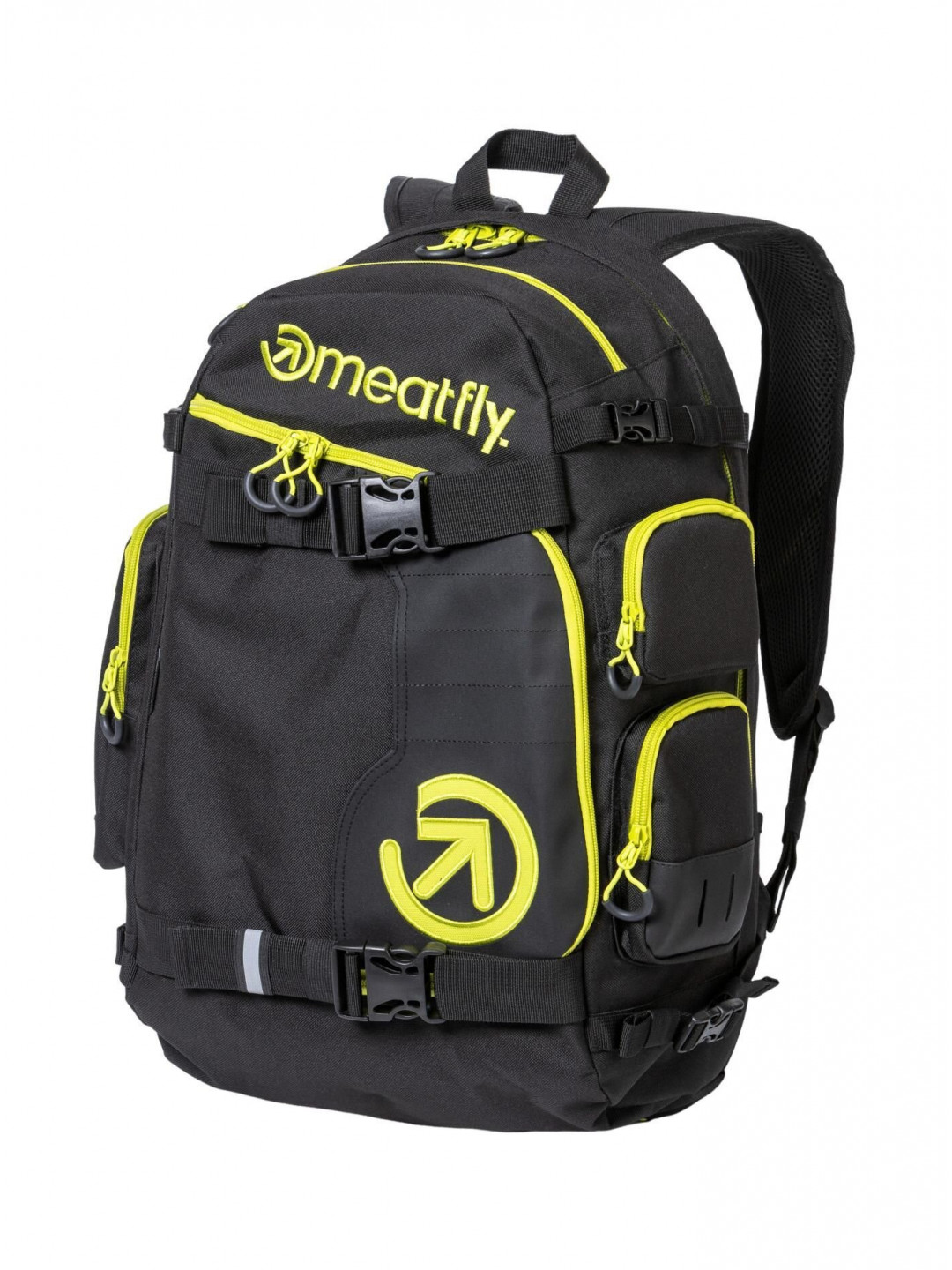 Meatfly batoh Wanderer Safety Green Black 28 L Černá Objem 28 L