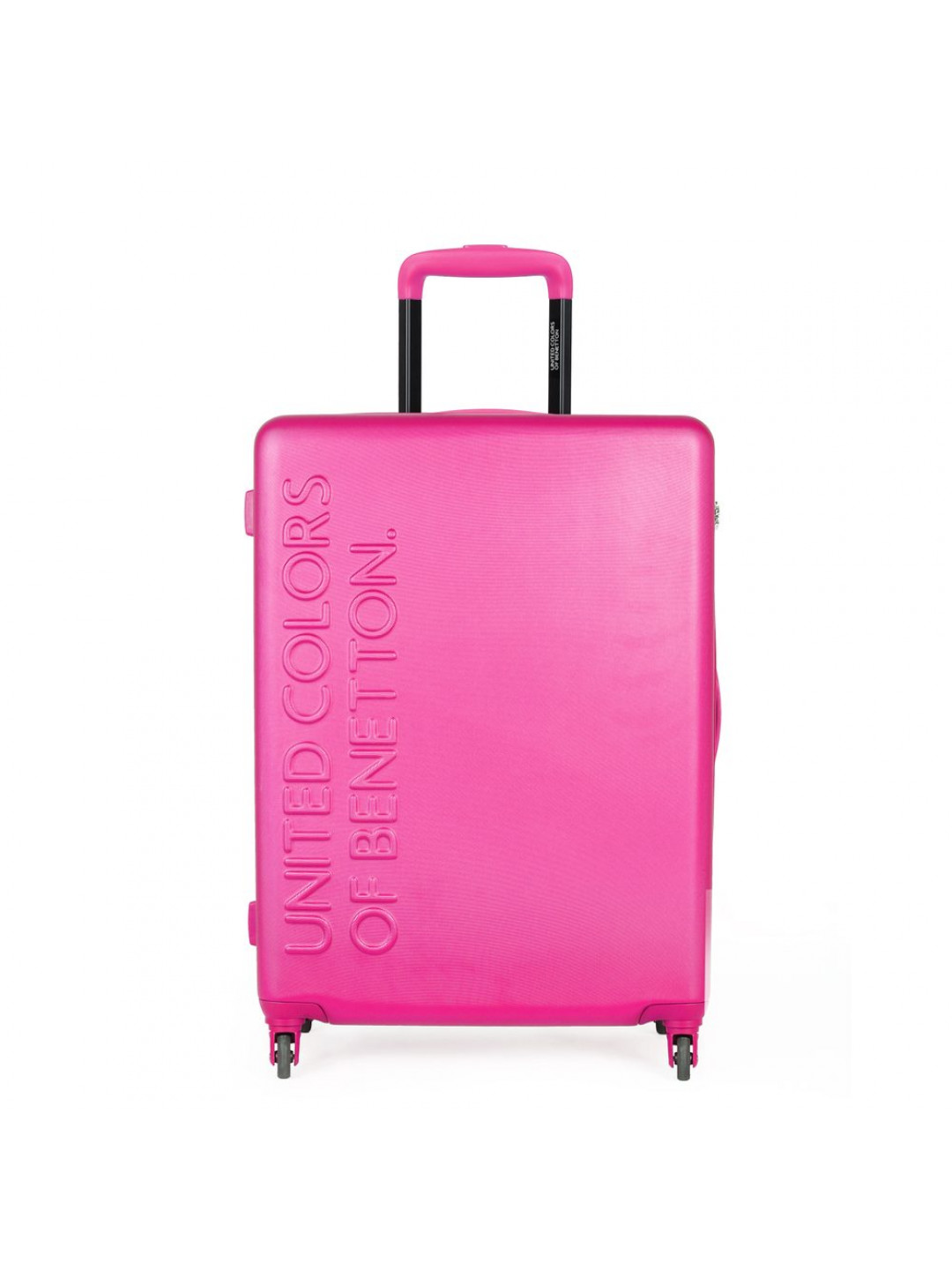 United Colors of Benetton Skořepinový cestovní kufr UCB Medium 60 l – růžová