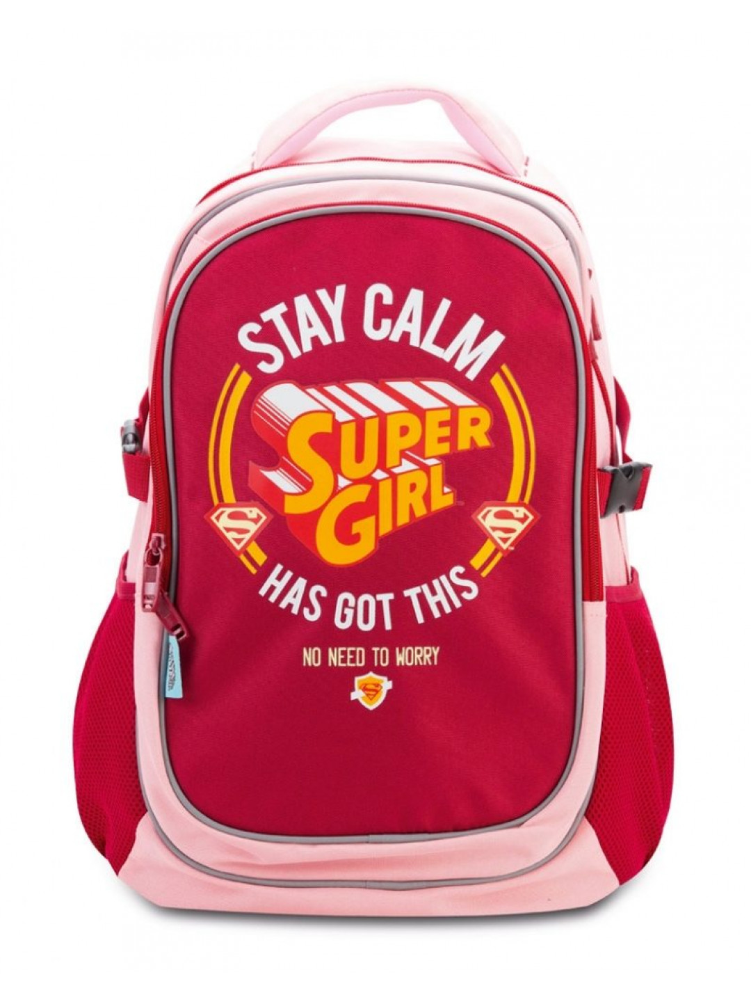BAAGL Školní batoh s pončem Supergirl STAY CALM