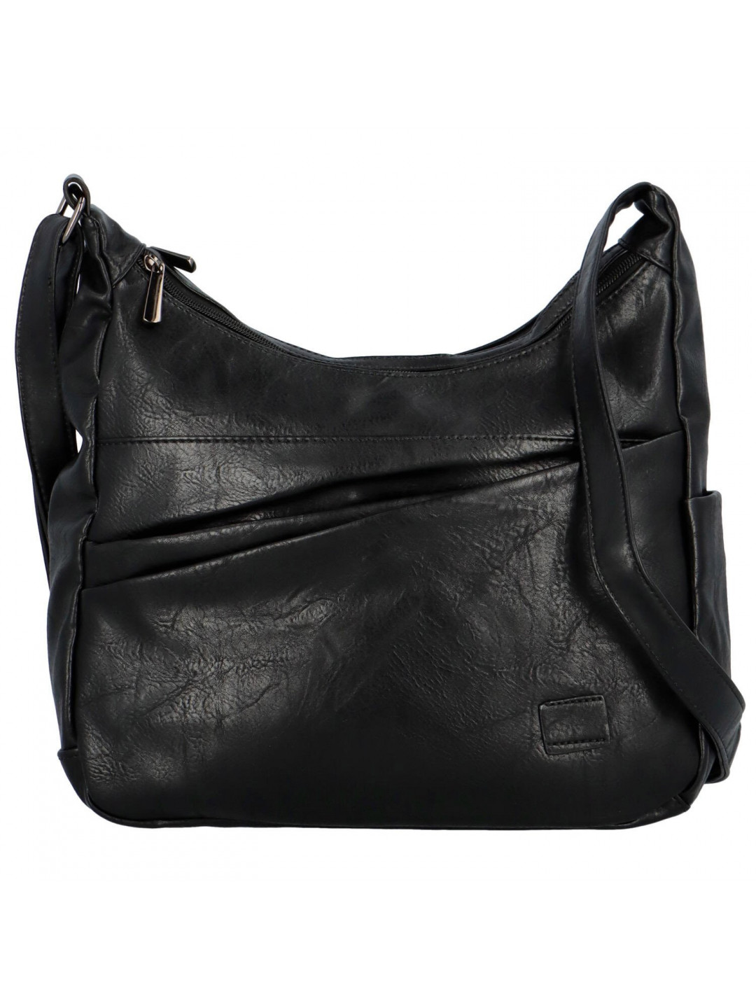 Stylová dámská koženková crossbody kabelka Gianni černá