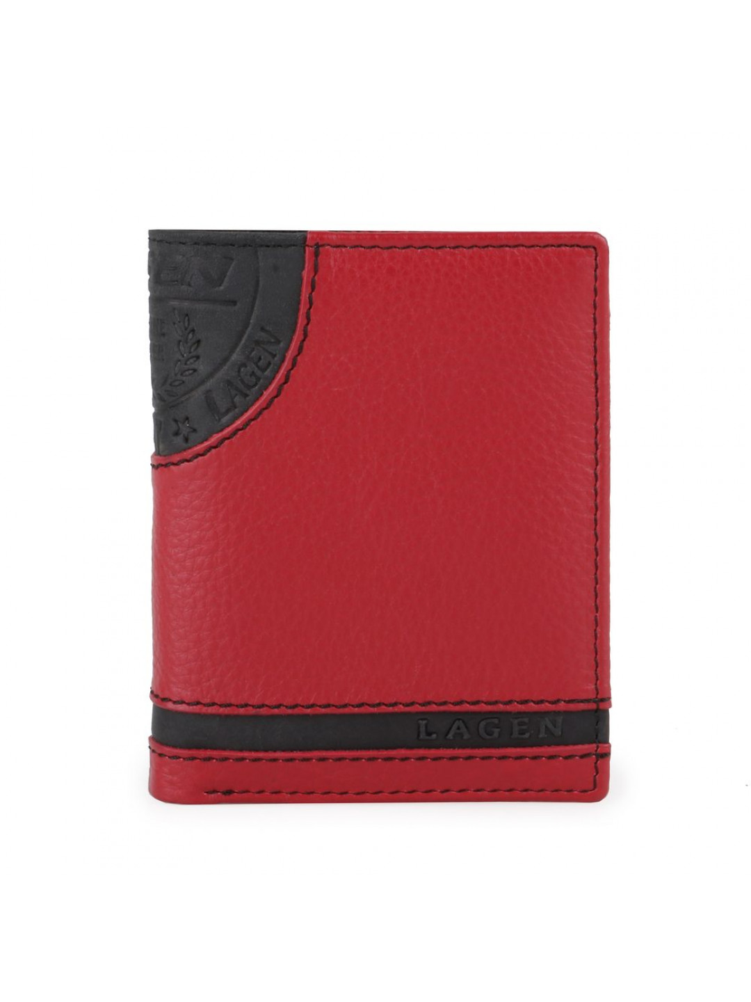 Lagen Pánská kožená peněženka LG-1813 – červená
