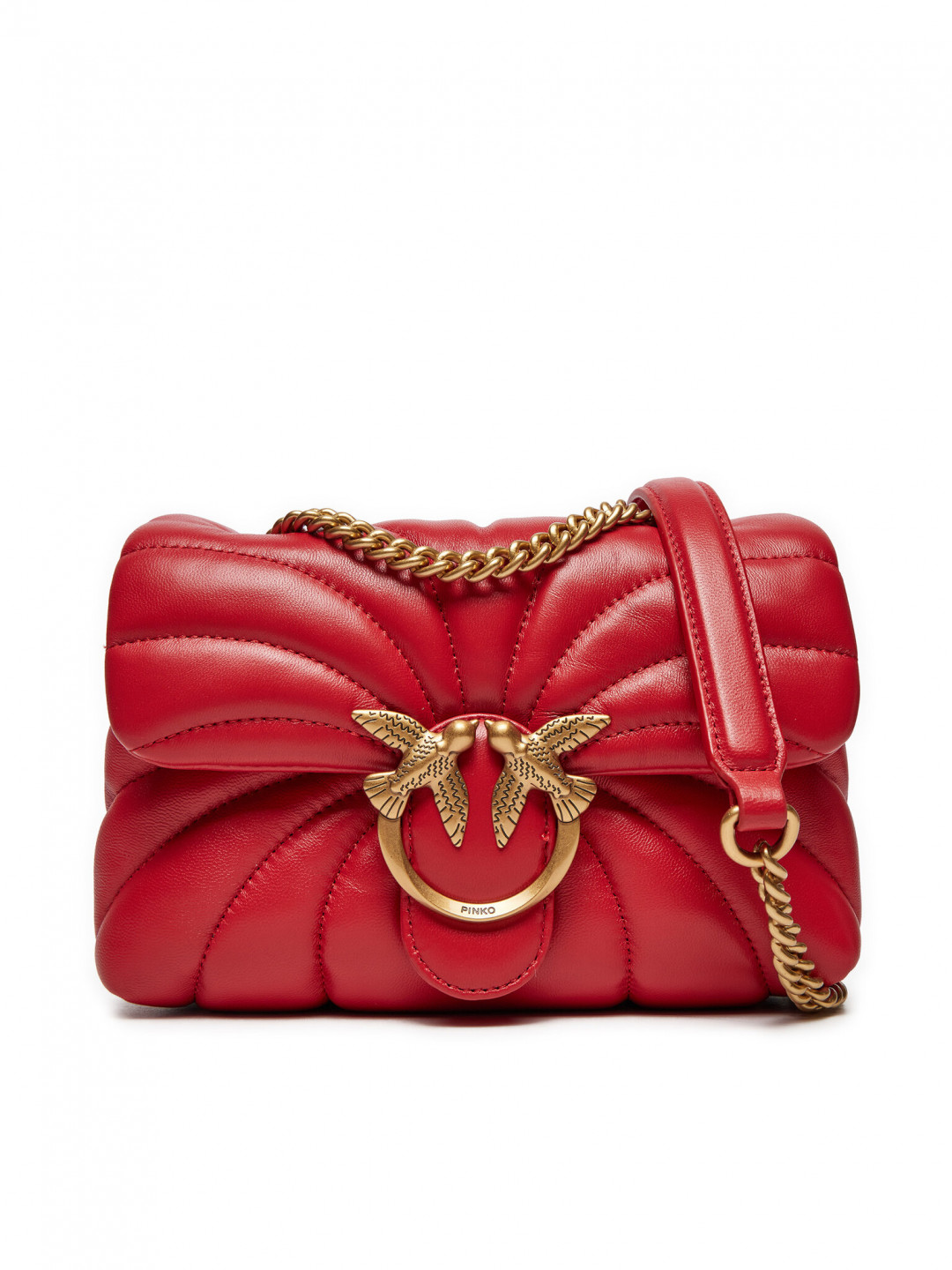 PINKO Kabelka Love Puff Mini Cl AI 24-25 PLTT 100039 A1EX Červená
