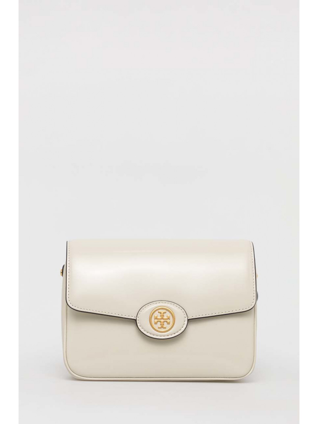 Kožená kabelka Tory Burch Robinson Spazzolato béžová barva 143122 704