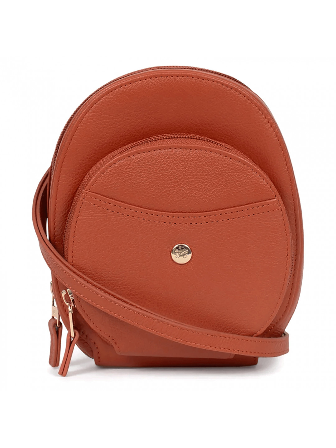 Dámská kožená kabelka na mobil a doklady Hexagona Maura – oranzová
