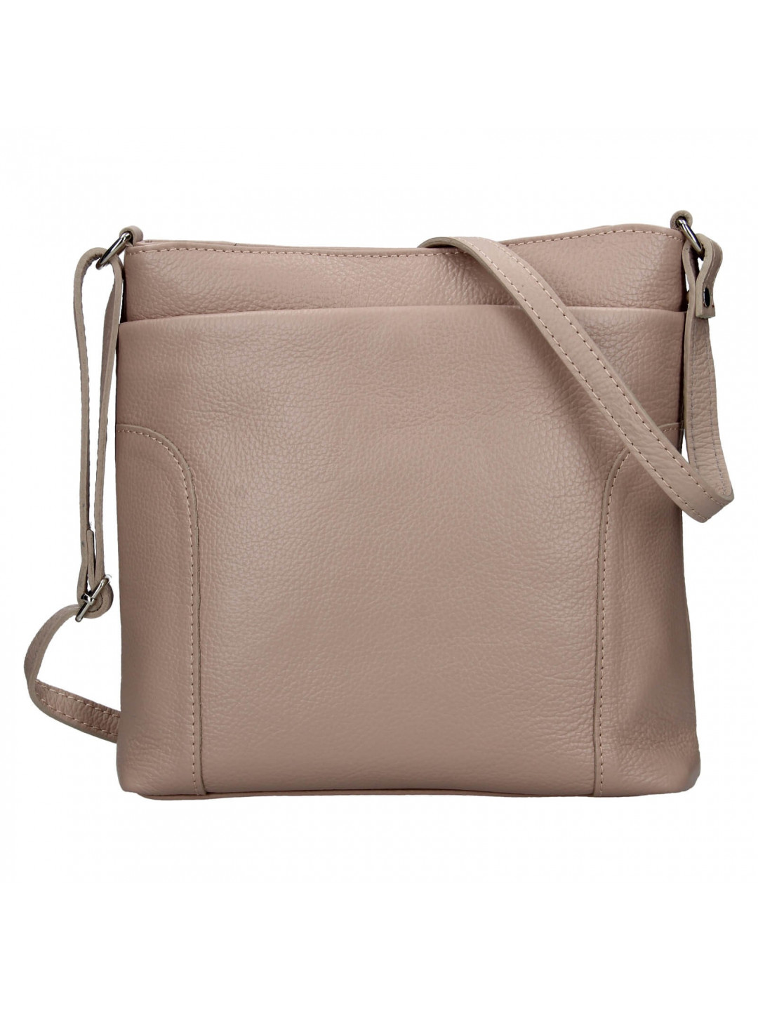 Dámská kožená crossbody kabelka Italia Emma – růžová