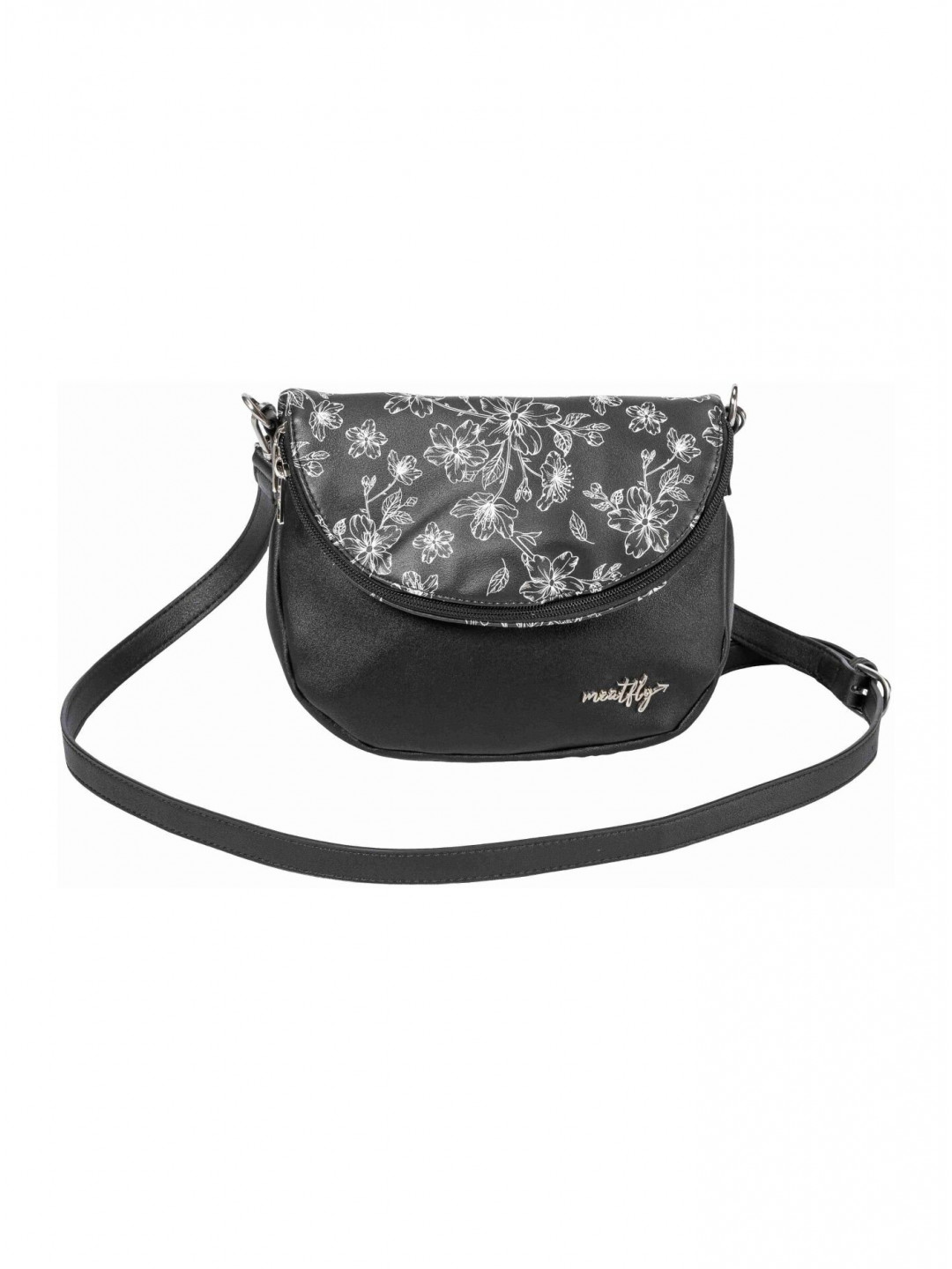 Meatfly kabelka Shea Blossom Black Černá Objem 1 5 L