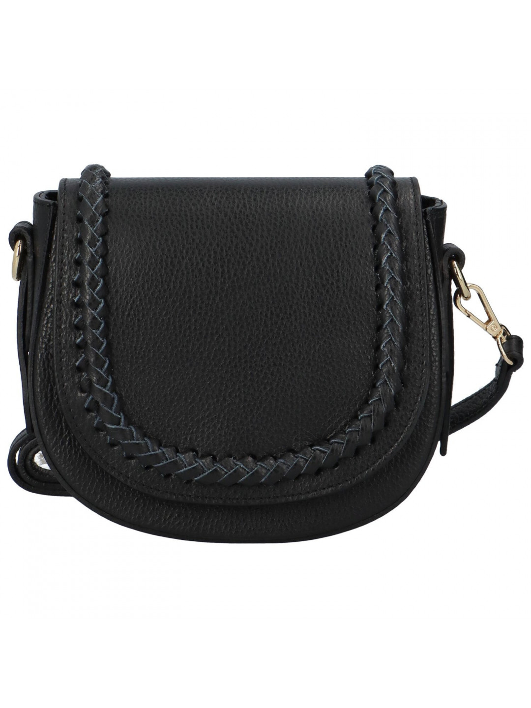 Dámská kožená crossbody kabelky černá – Delami Pettura