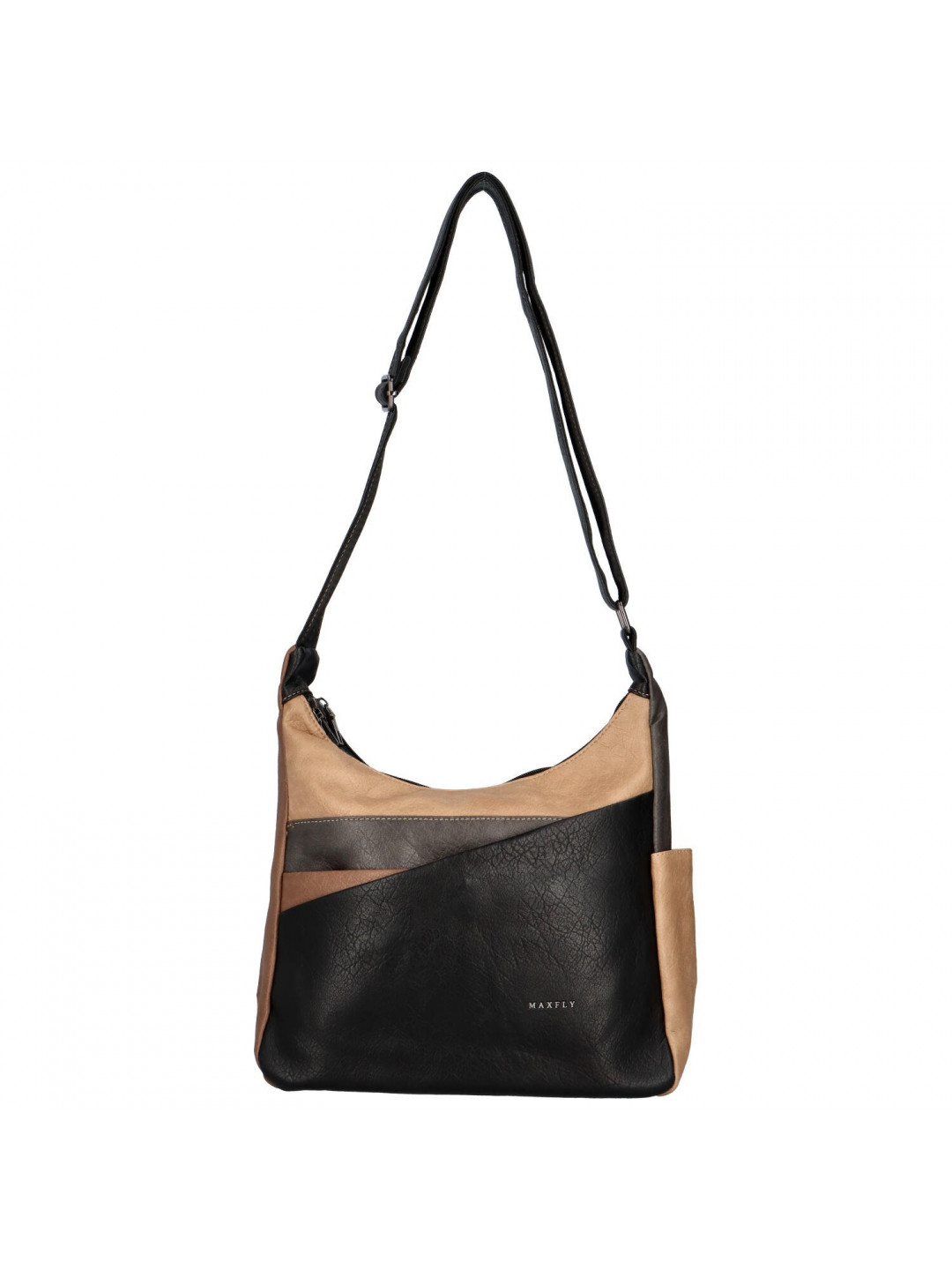 Dámská crossbody kabelka černo béžová – MaxFly Edgara