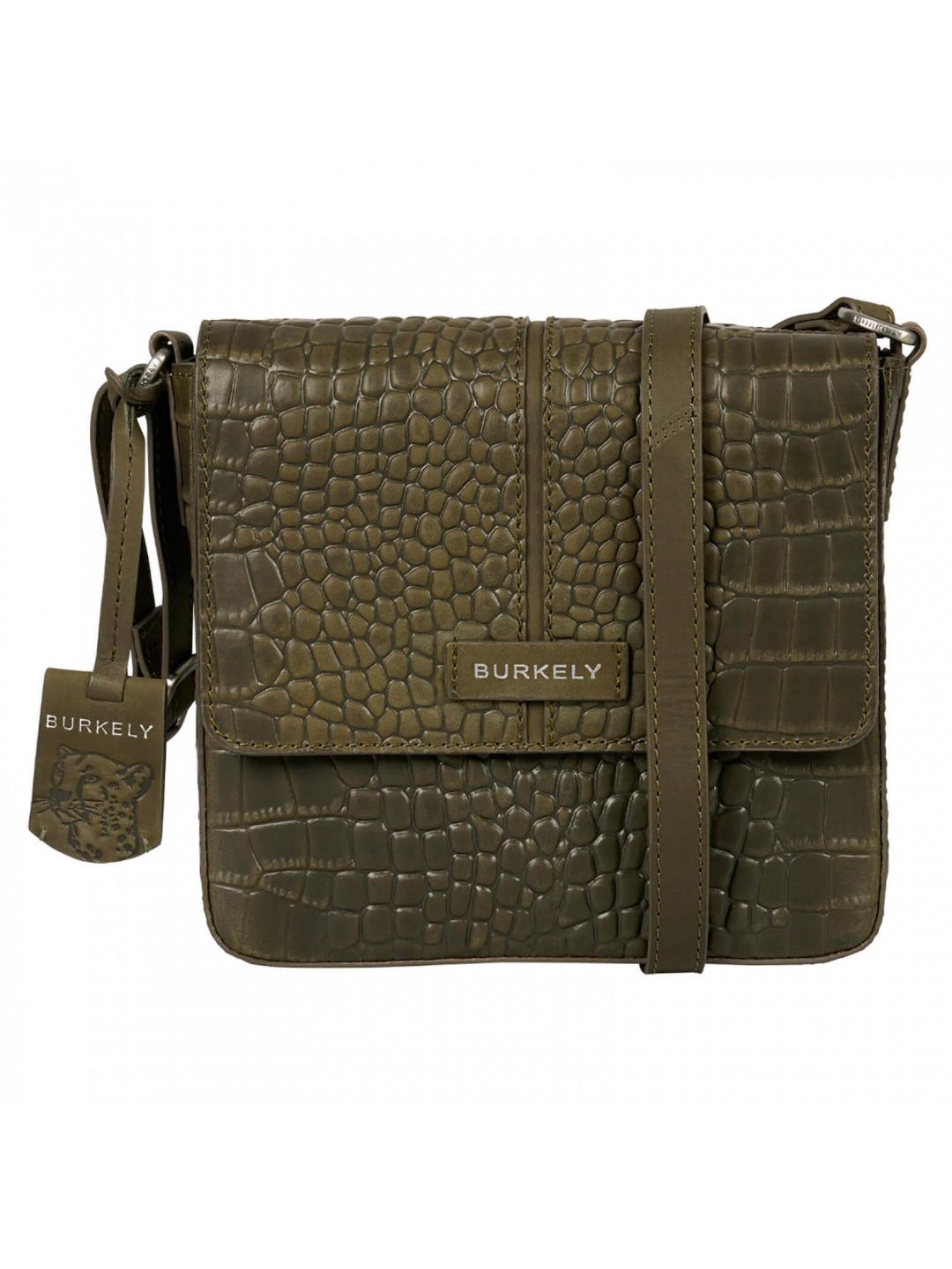Dámská crossbody kožená kabelka Burkely Fia – tmavě zelená