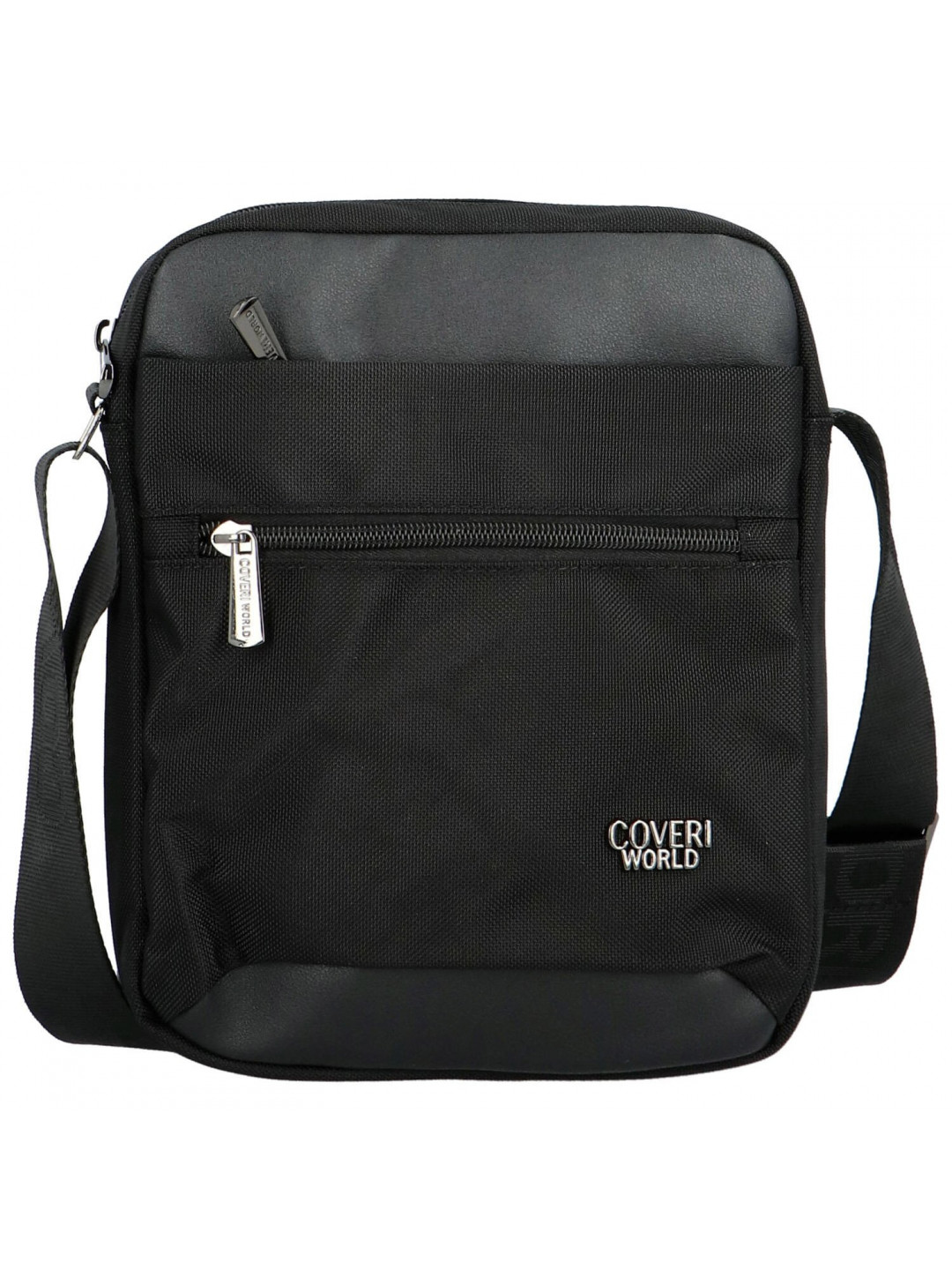 Trendy pánská textilní crossbody taška Coveri Hagen černá