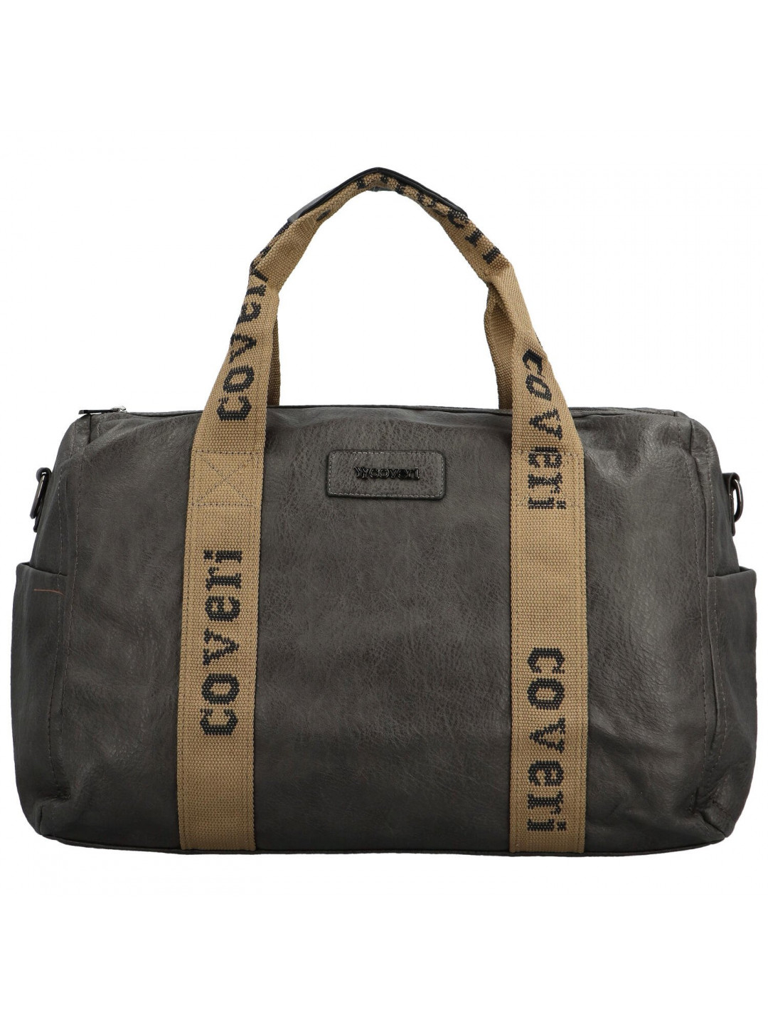 Cestovní dámská koženková taška Gitara šedá