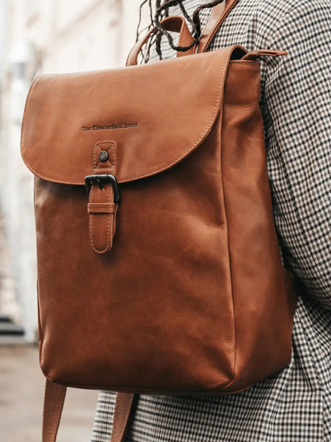 Dámský kožený batoh The Chesterfield Brand Diana – koňak