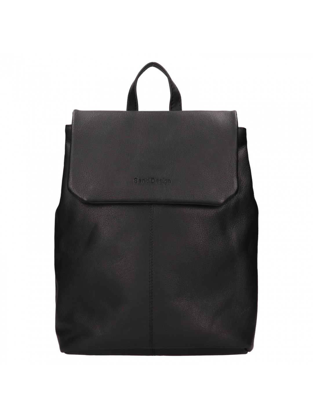 Dámský kožený trendy batoh SendiDesign Marika – černá