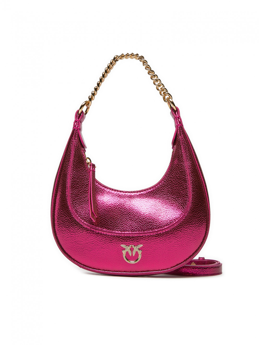 PINKO Kabelka Brioche Hobo Mini AI 24-25 PLTT 101433 A204 Růžová